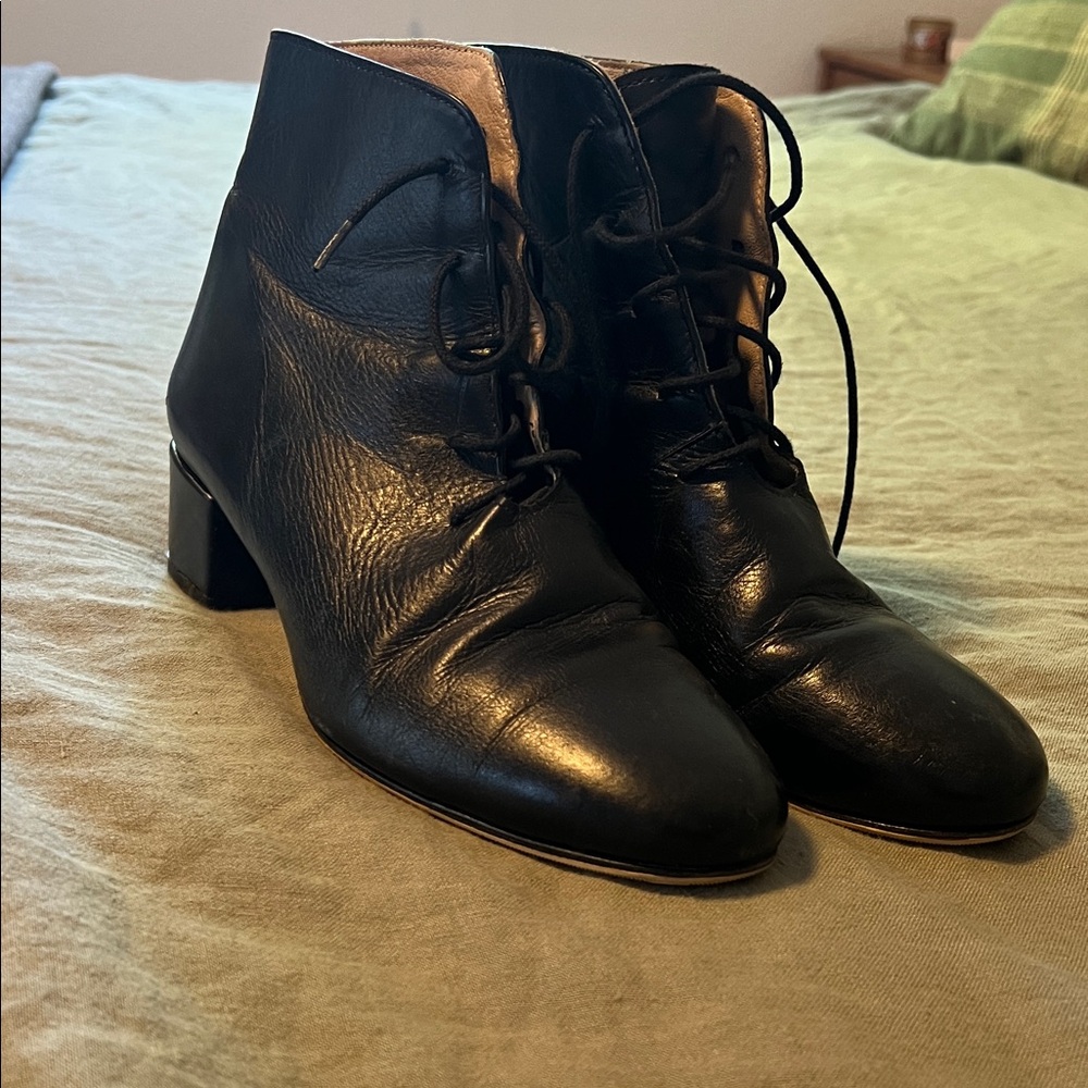 Black Leather Ankle Boots (Similar to Christy Dawn)